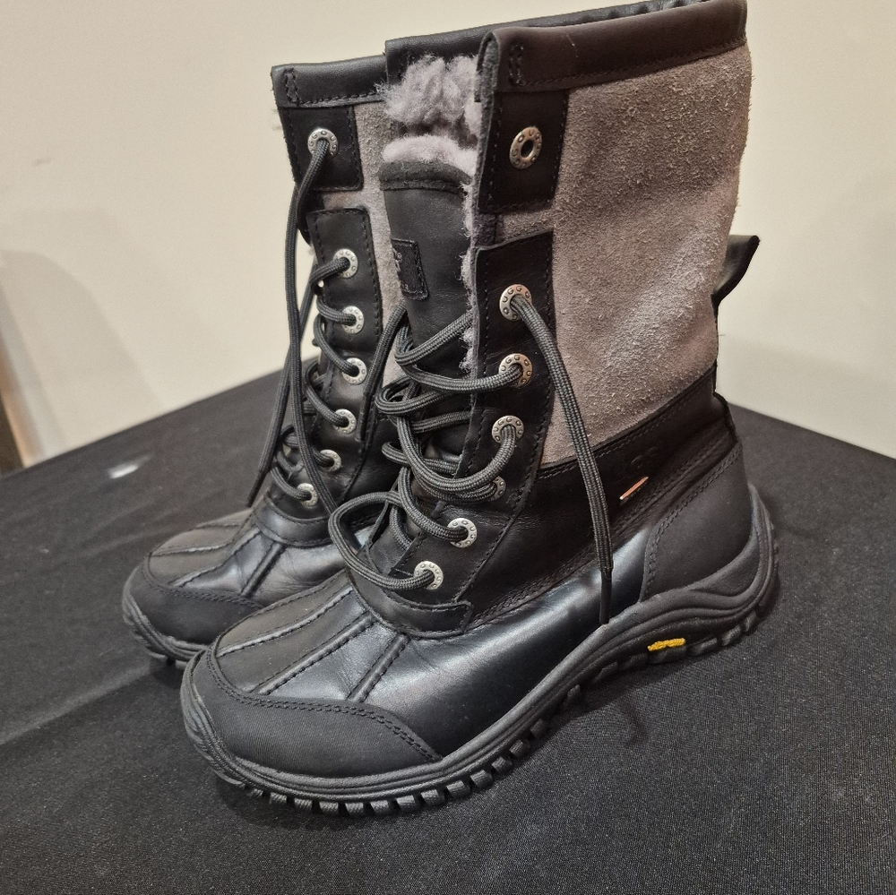 UGG Black/Gray ALL WEATHER Boots Womens size 5US. Gently Used!